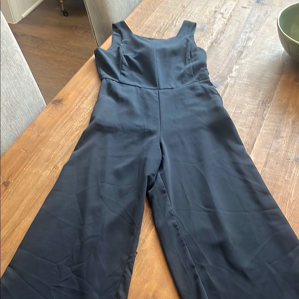 Shinestar Navy backless Wide-Leg Jumpsuit